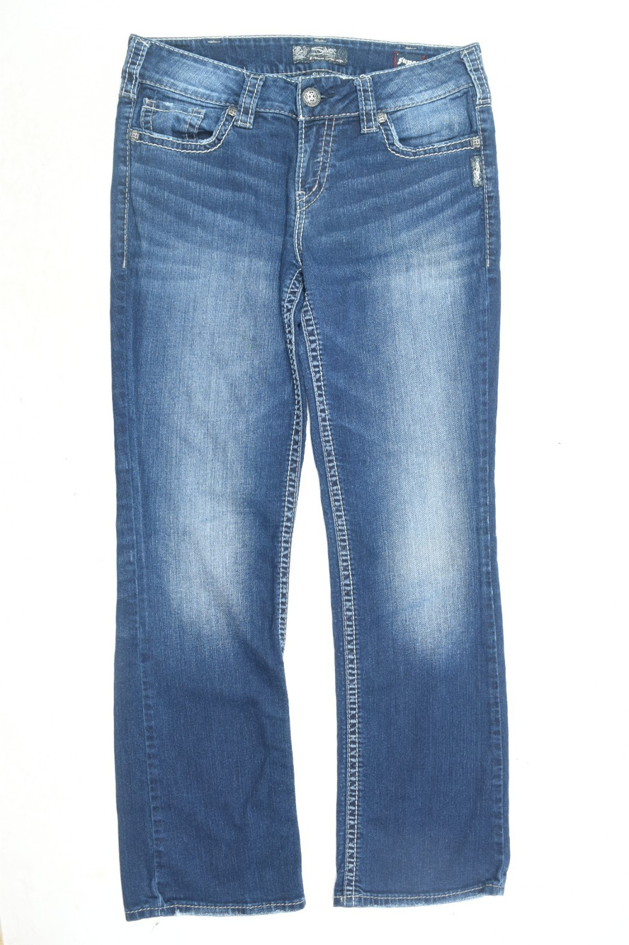 Silver Jeans Co SUKI Bootcut Jeans Womens 31 Blue Slim Fit Super Stretch Denim